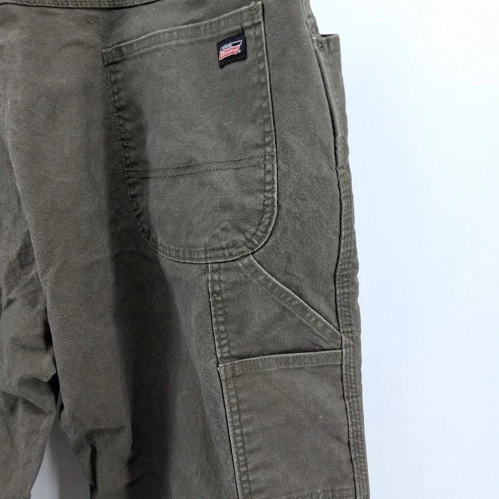 Dickies Mens 44x30 Carpenter‎ Pants Workwear Casual Olive Green Streetwear Y2K